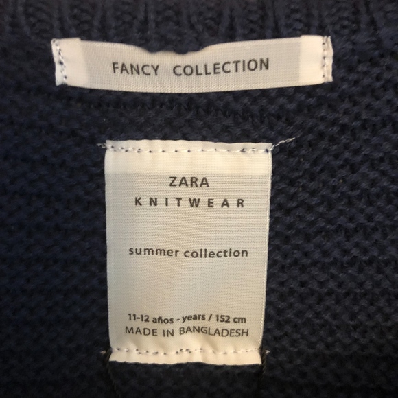 Zara sweater with flowers applications for girls - Picture 2 of 6